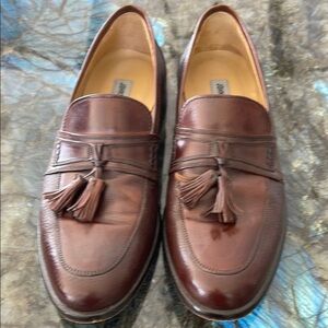 Brown Leather Tassel Loafers